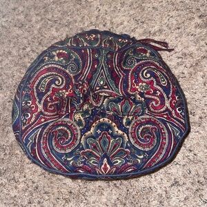 Vera Bradley Miller Cosmetic Bag in old style Medallion pattern 8 x 8”